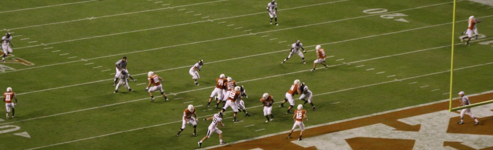 Missouri at Texas: Longhorn's first play from scrimmage at their own six yard-line, McCoy shovel pass to Ogbonnaya.