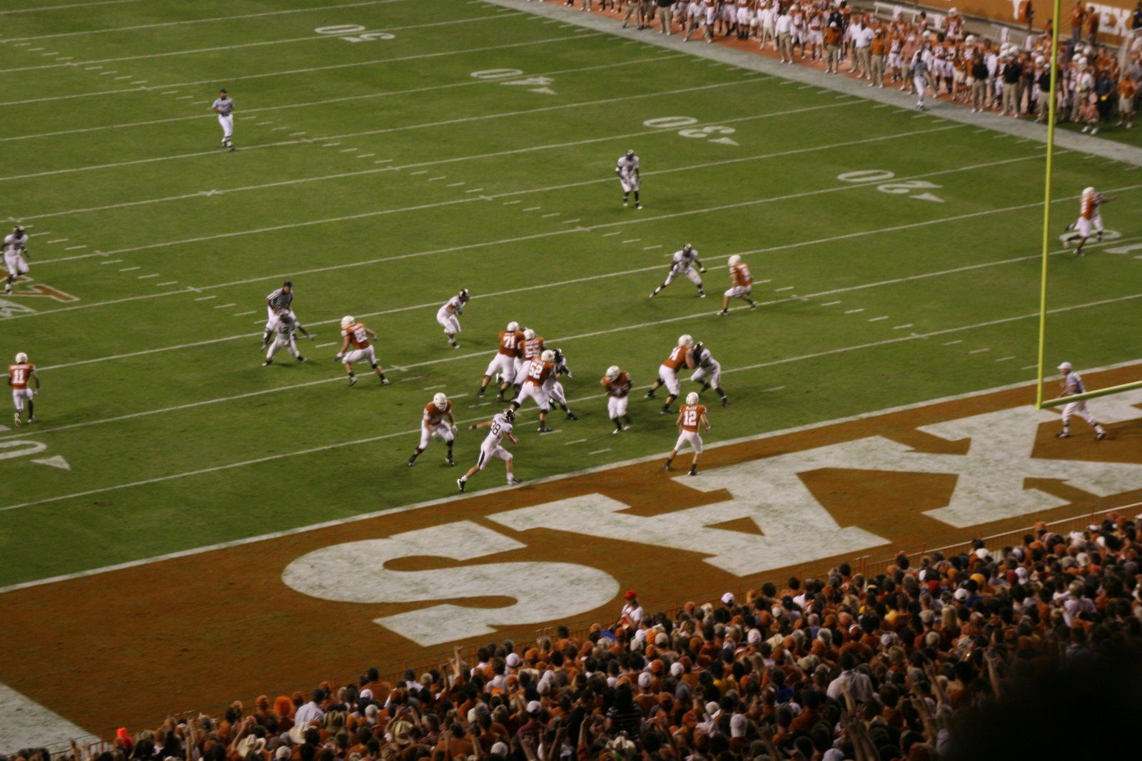 Missouri at Texas: Longhorn's first play from scrimmage at their own six yard-line, McCoy shovel pass to Ogbonnaya.