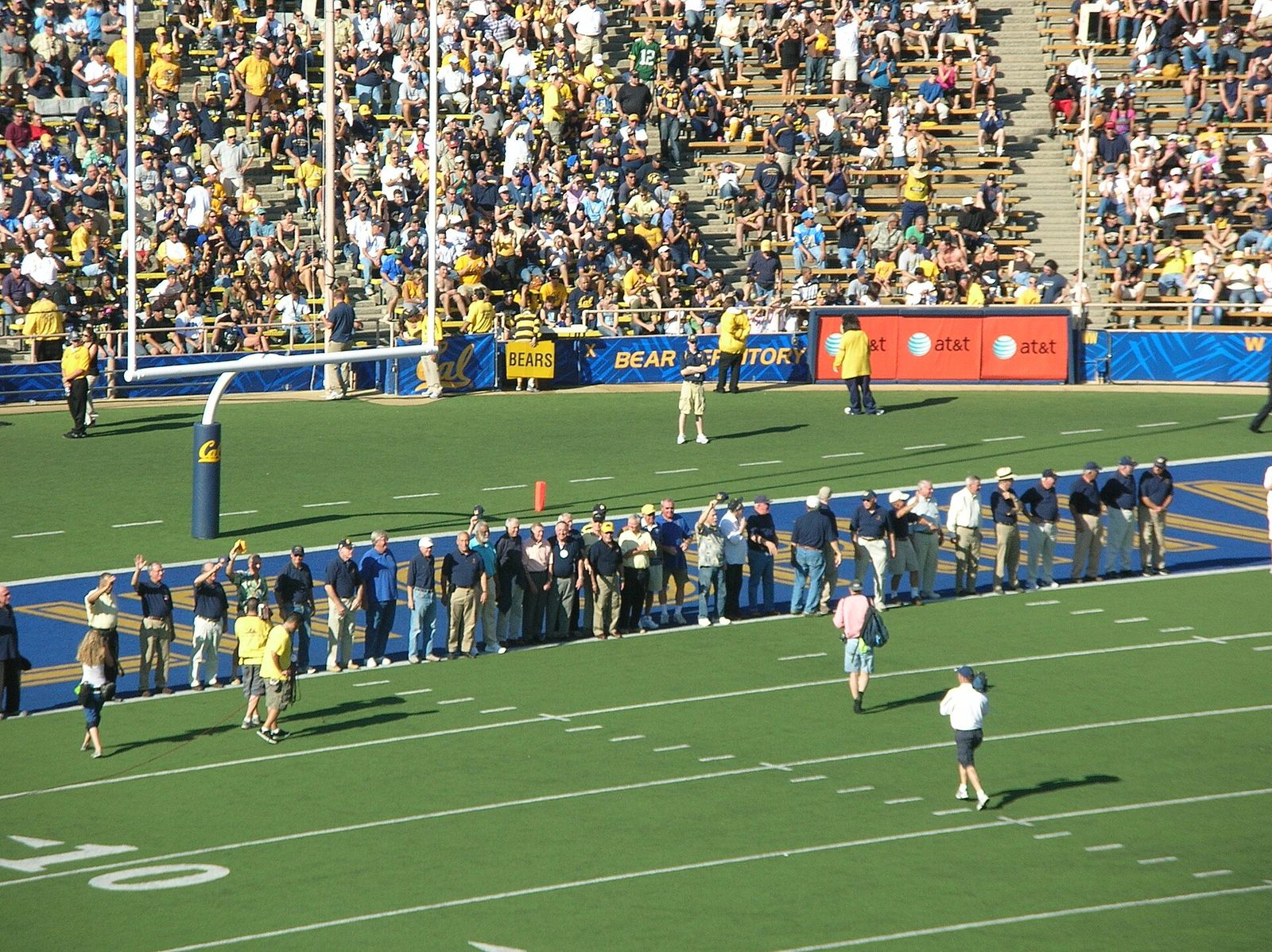 The 1959 Cal Rose Bowl team makes an appearance at a Cal home game against the UCLA Bruins. The Golden Bears won 41-20.