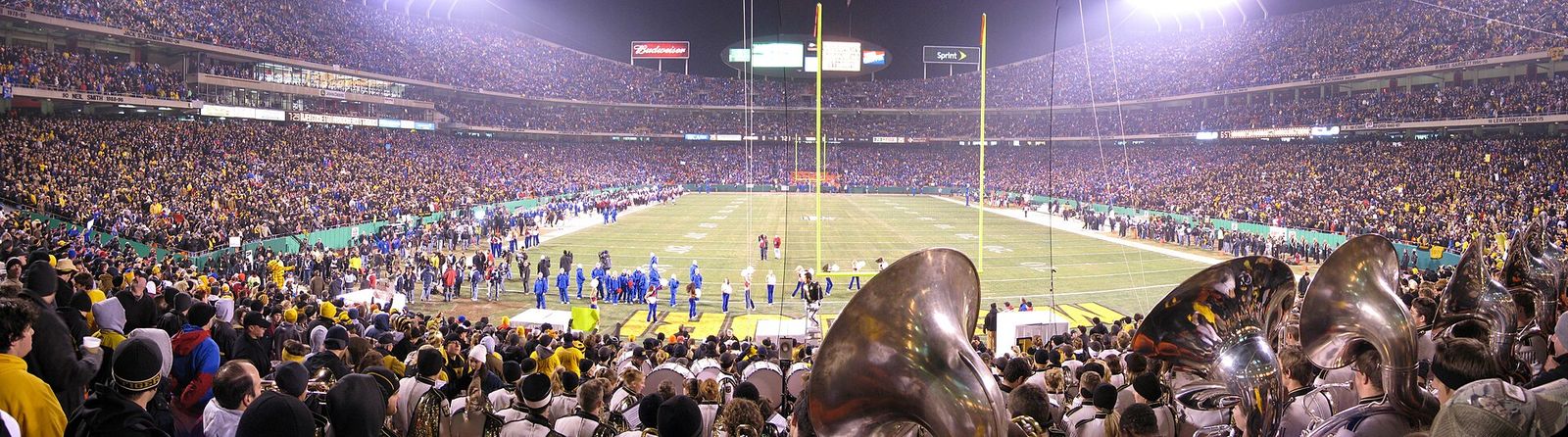 Vue panoramique du Arrowhead Stadium de Kansas City, MO. 2007 Border War entre Missouri et Kansas.