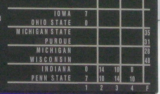 They're playing our fight song on the center field scoreboard