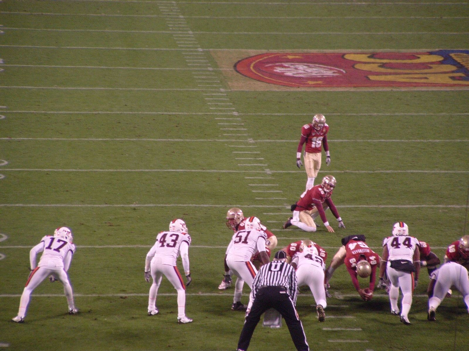 Florida State field goal attempt, 1st quarter, 2010 ACC Championship Game.