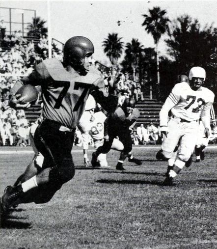Clemson's Billy Hair runs the ball in the 1952 Gator Bowl