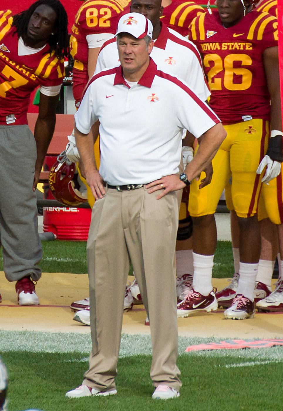 Coach Paul Rhoads of Iowa State.