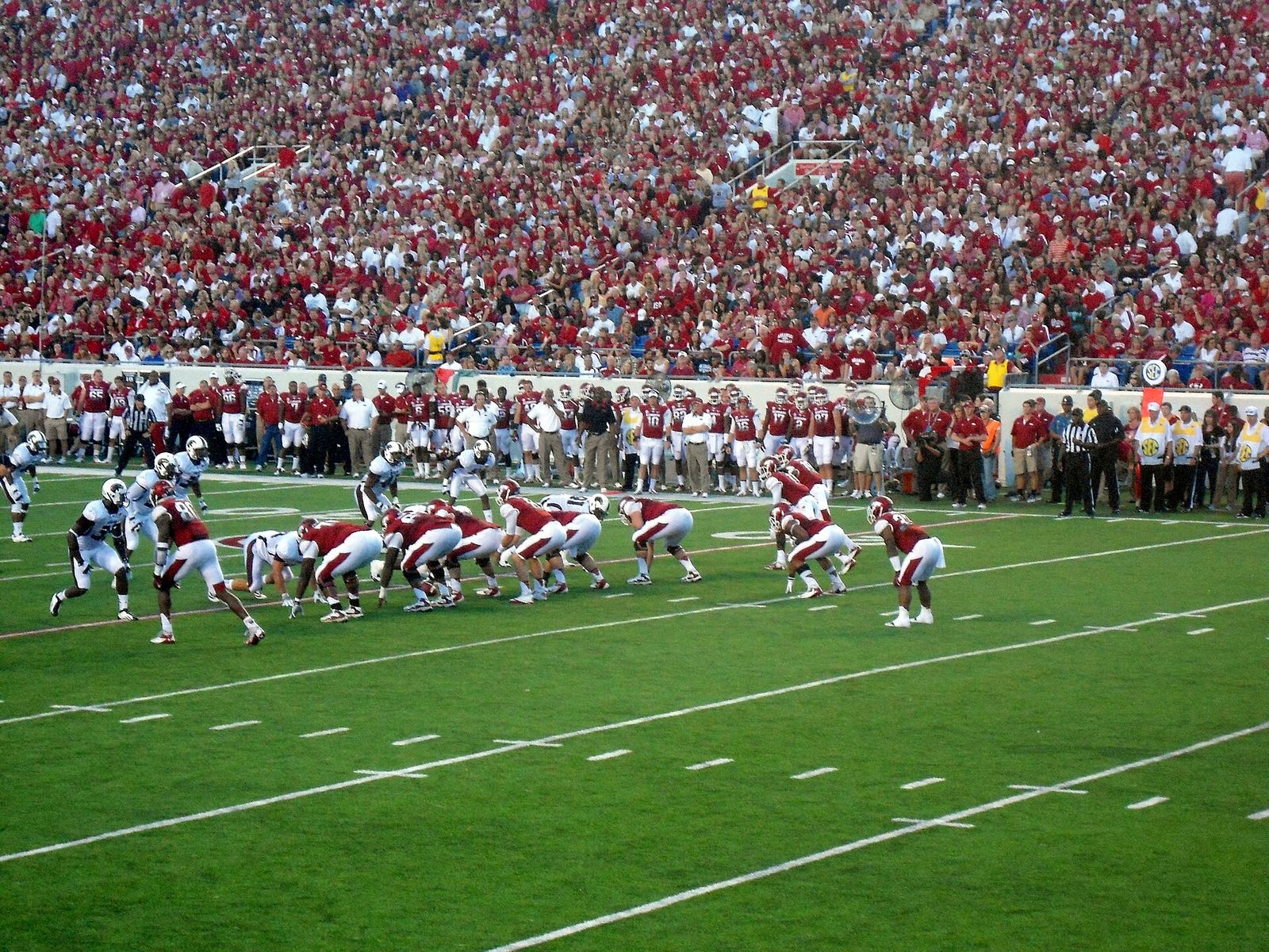 Arkansas Razorbacks vs ULM Warhawks, War Memorial Stadium, Little Rock, Arkansas.