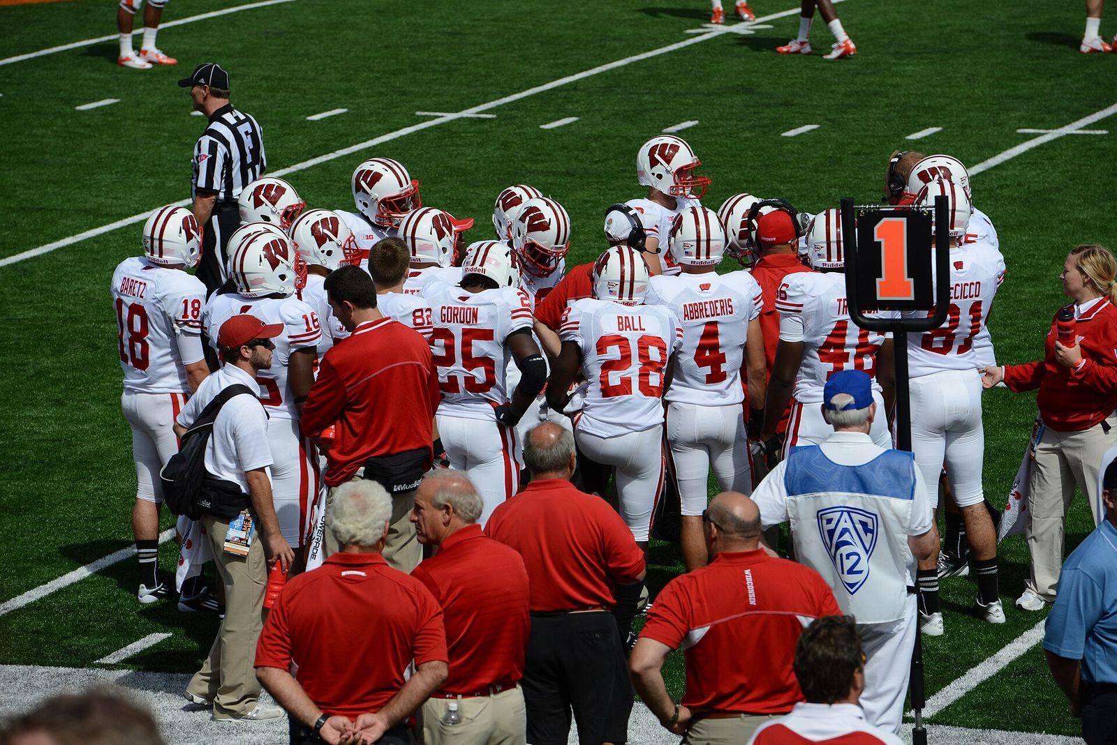 Wisconsin Badgers players Melvin Gordon, Montee Ball, Jared Abbrederis at Oregon State Beavers in 2012
