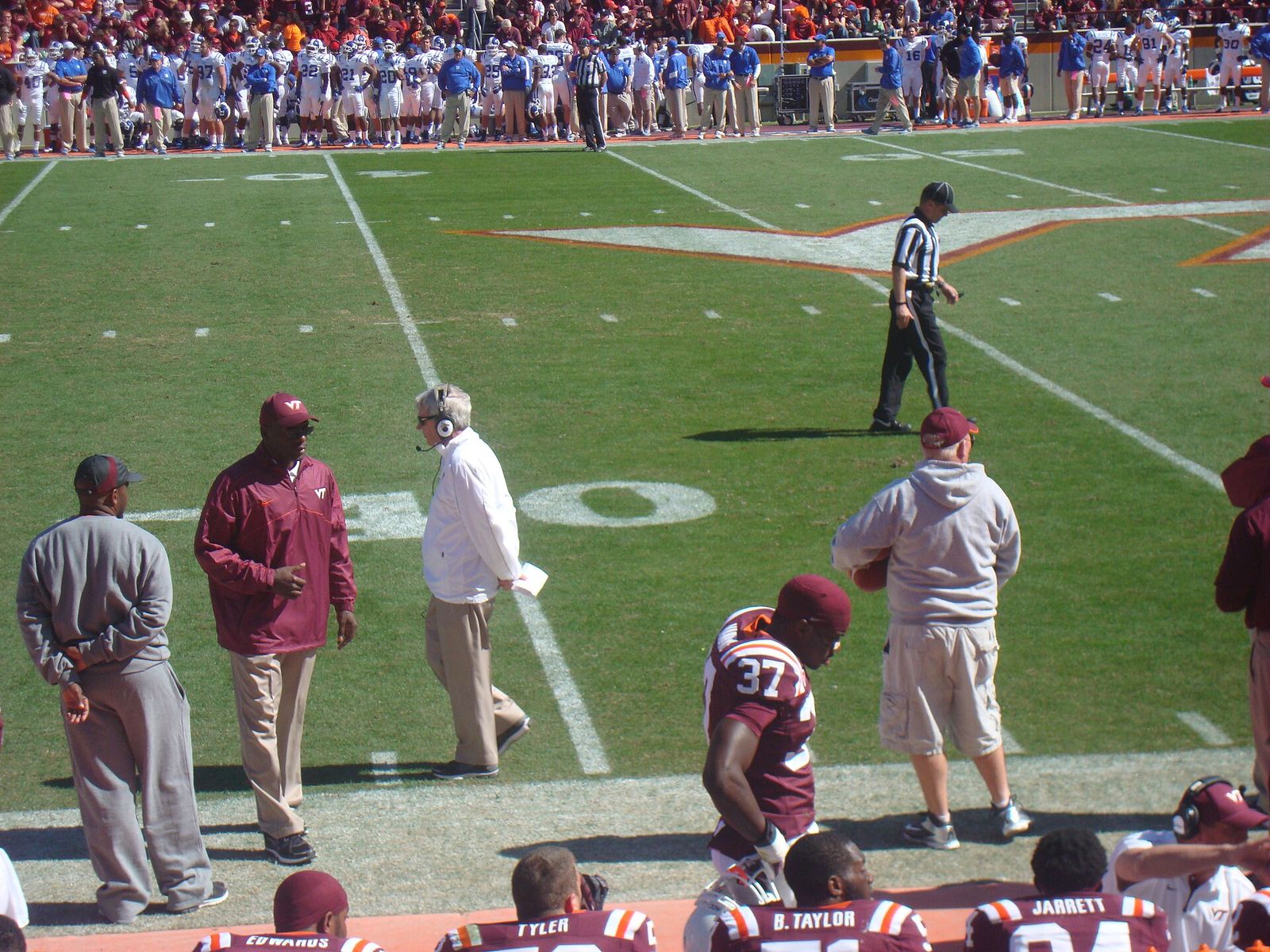 Football Coach Frank Beamer at the Virginia Tech Homecoming game, 2012