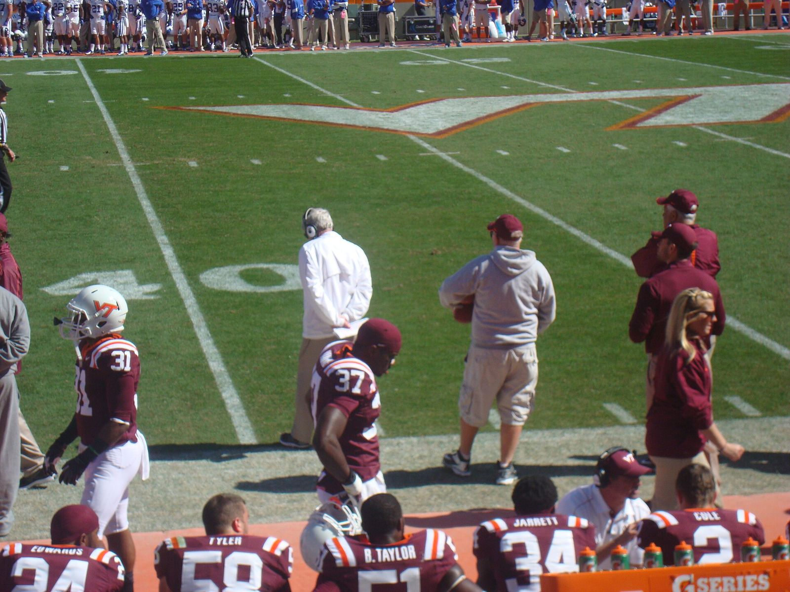 Football Coach Frank Beamer at the Virginia Tech Homecoming game, 2012