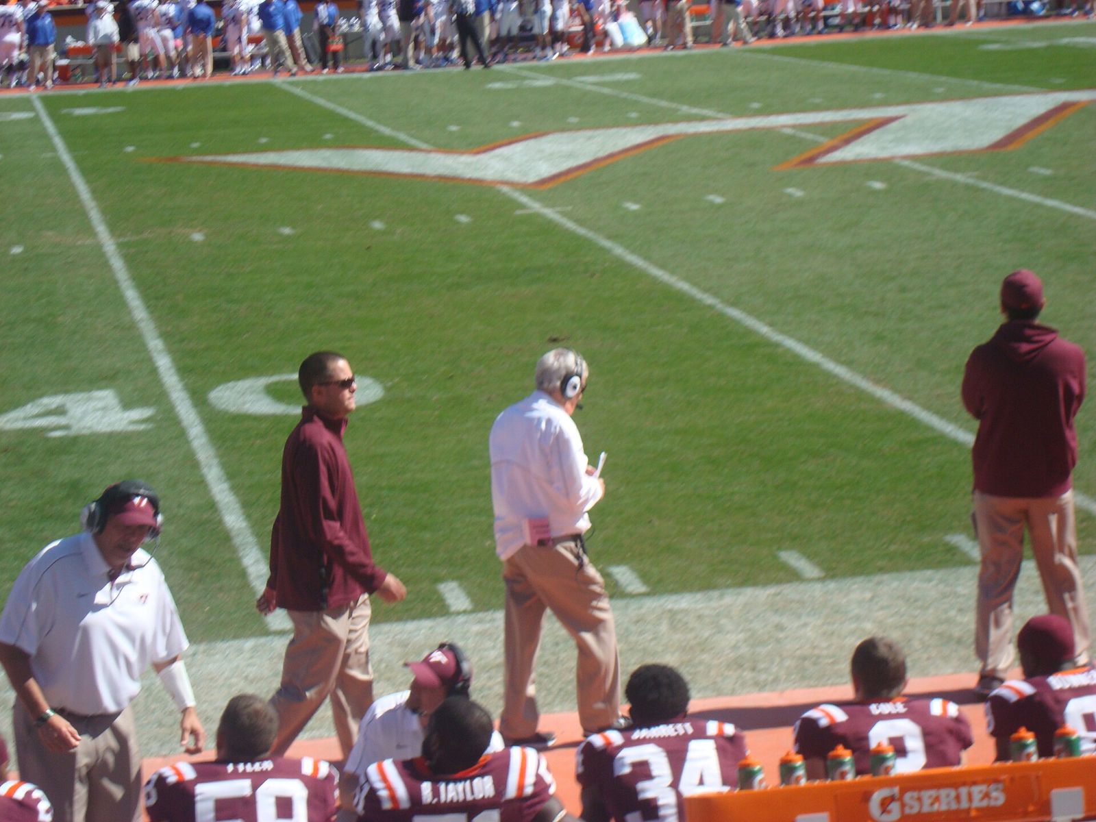 Football Coach Frank Beamer at the Virginia Tech Homecoming game, 2012