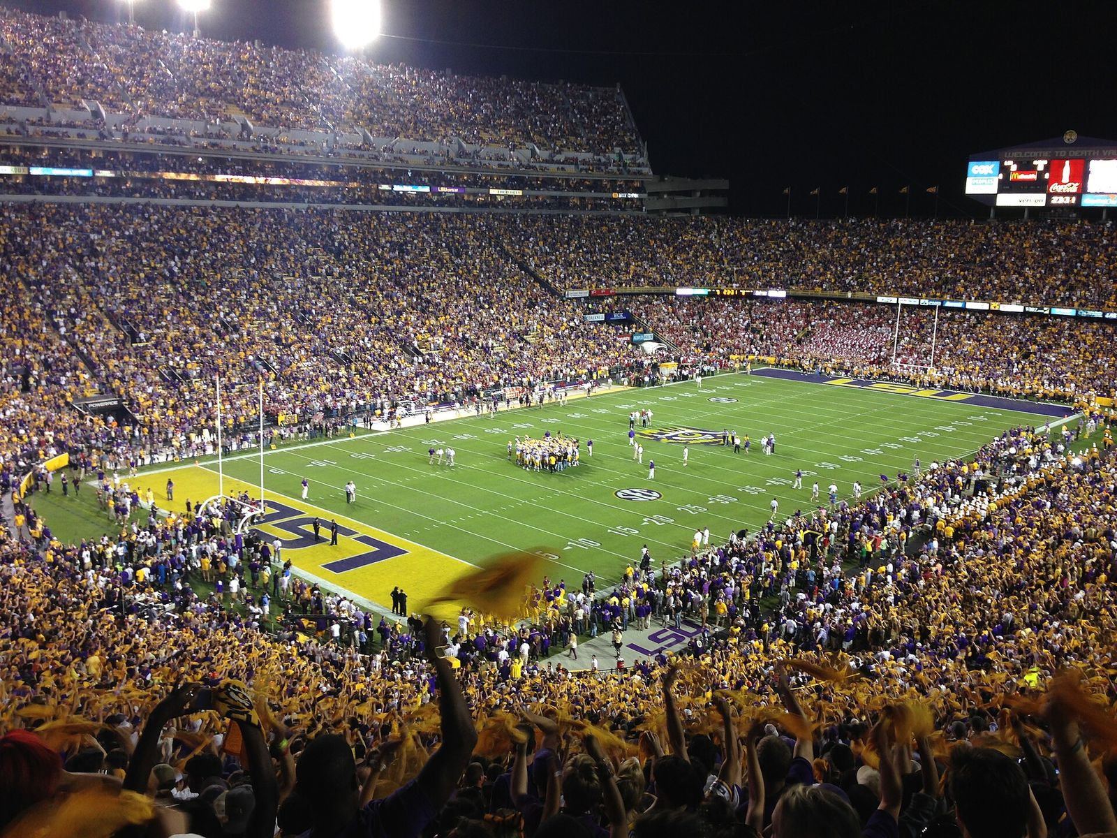 LSU football game against Alabama on November 3, 2012 at Tiger Stadium