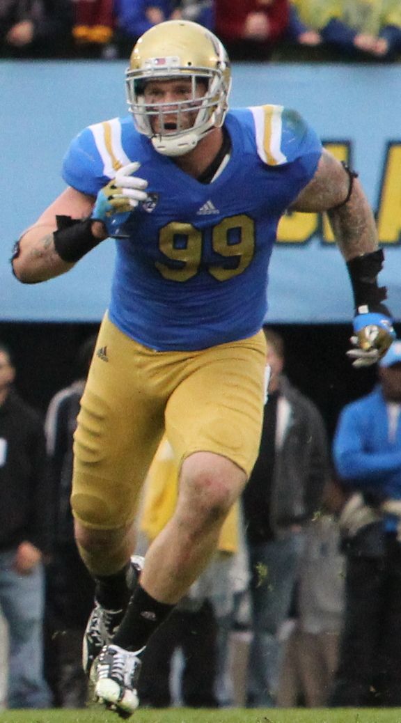 Cassius Marsh, from UCLA's 38-28 victory over the USC Trojans at the Rose Bowl on Nov. 17, 2012. (James Santelli/Neon Tommy)