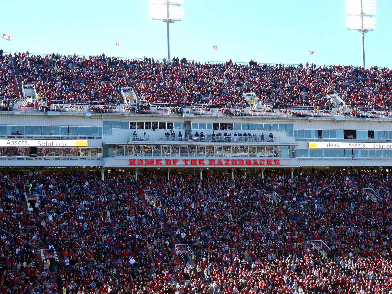 Donald W Reynolds Razorback Stadium in Fayetteville, AR. During the LSU game in 2012.