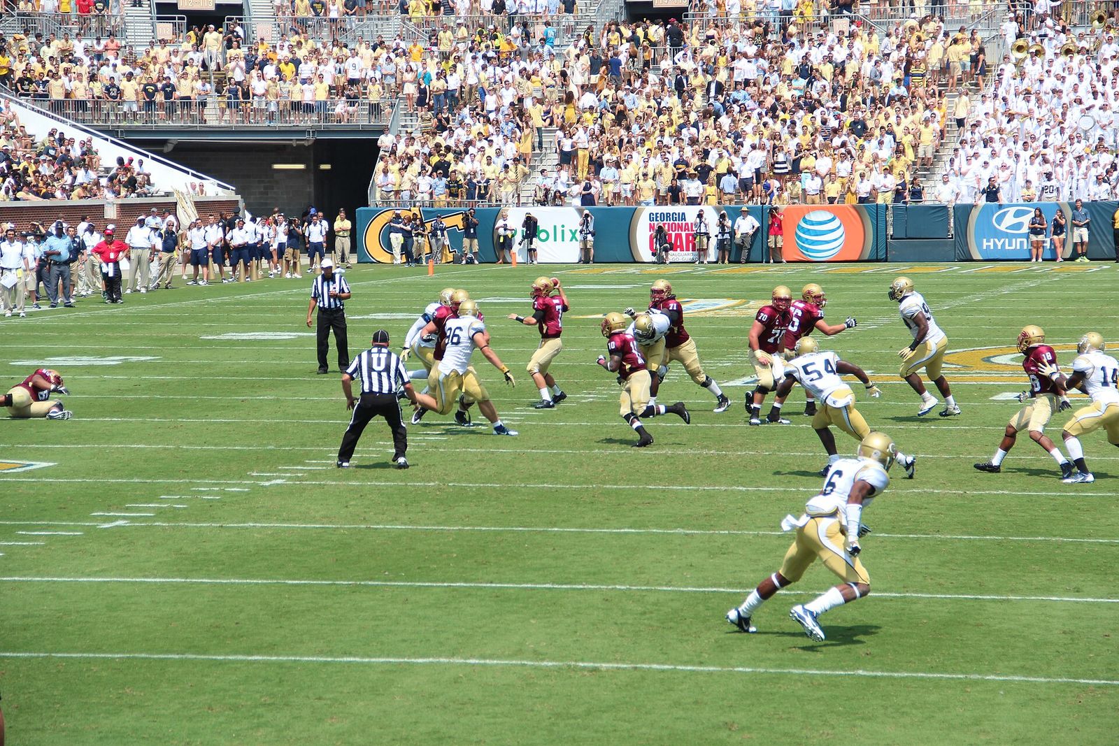 Photo from the 2013 Georgia Tech Yellow Jackets football team, all taken at Bobby Dodd Stadium.