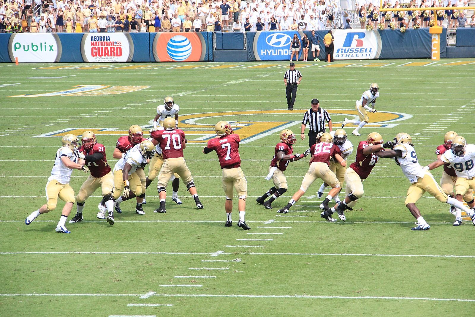 Photo from the 2013 Georgia Tech Yellow Jackets football team, all taken at Bobby Dodd Stadium.