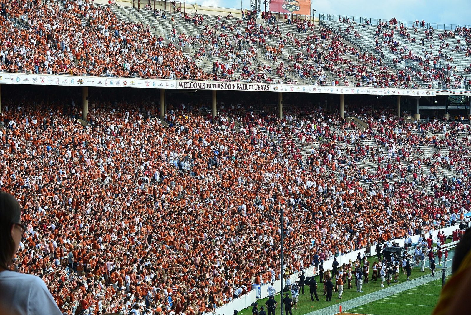 Can you tell where the 50 yard line was?