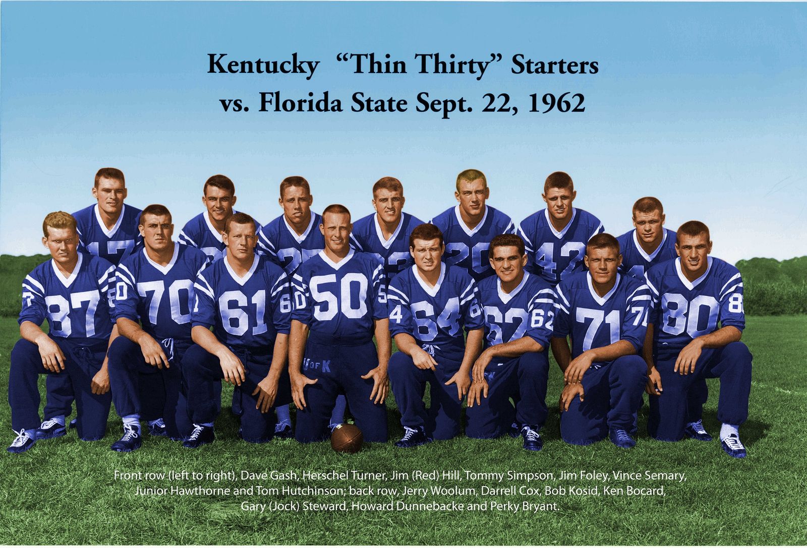 Thin Thirty Starting Line September 1962