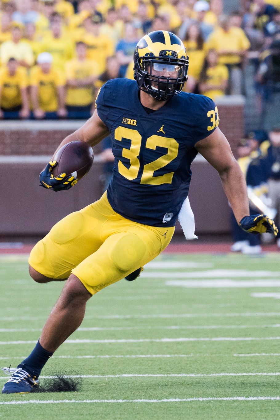 Ty Issac for the 2016 Michigan Wolverines football team in a 45-28 victory over 2016 Colorado Buffaloes football team at Michigan Stadium on September 17, 2016.