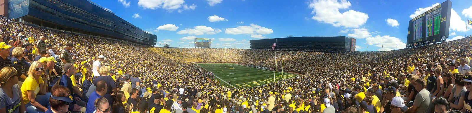 Big House Panorama 2016 Michigan vs Hawaii Football Game 9-3-16