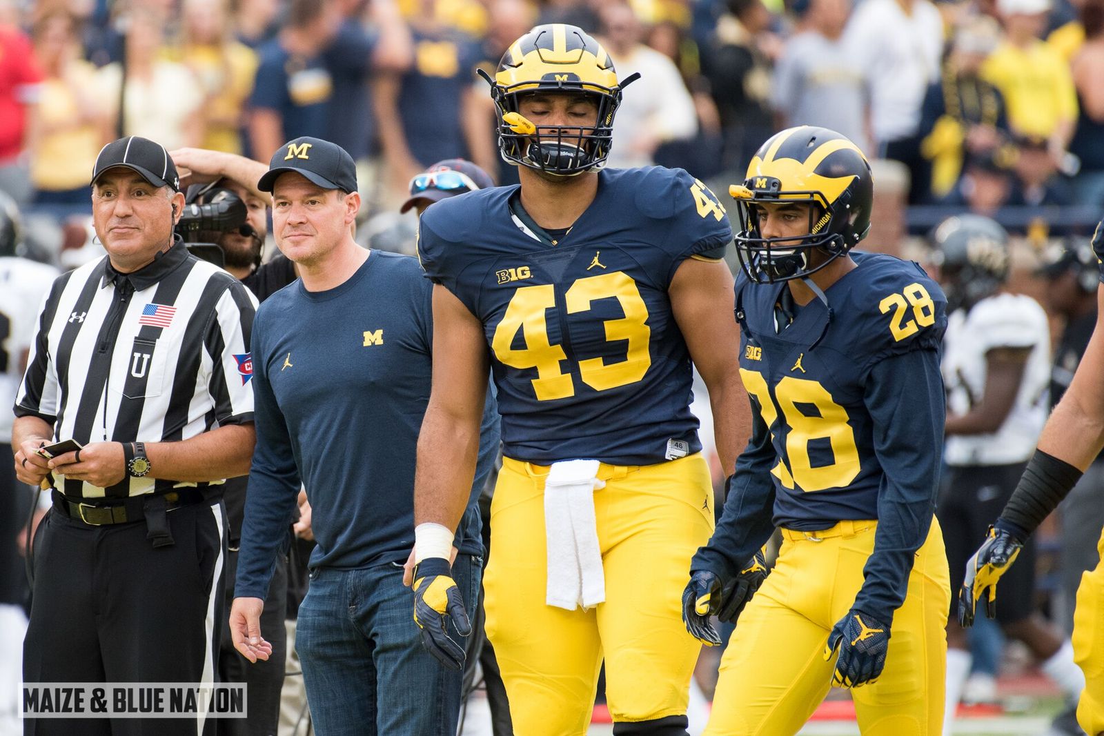during Michigan's win over the University of Central Florida on September 10, 2016. (James Coller/Maize and Blue Nation)