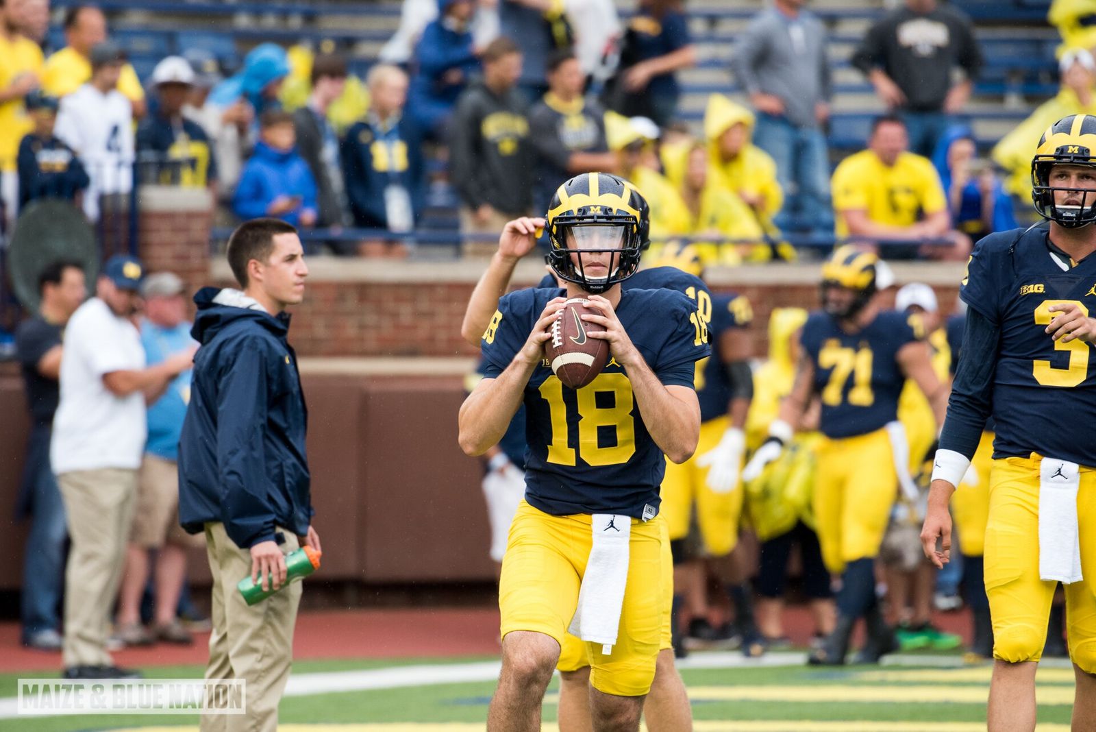 during Michigan's win over the University of Central Florida on September 10, 2016. (James Coller/Maize and Blue Nation)