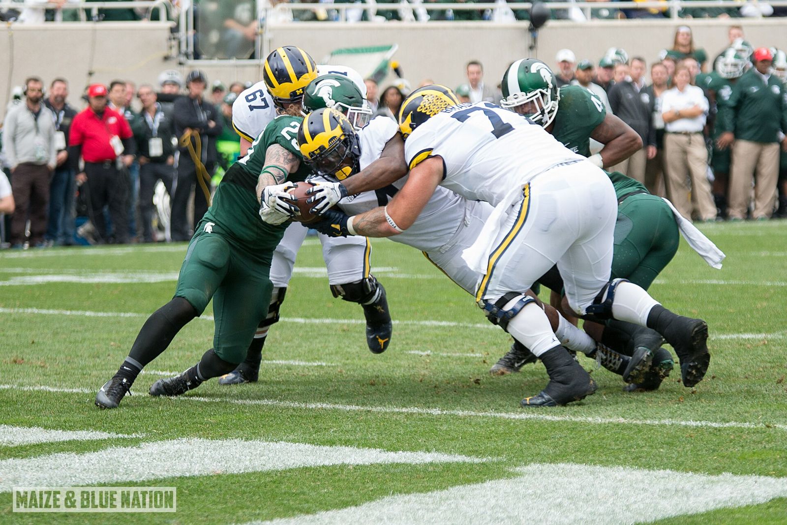 Michigan defeated Michigan State 32-23 on October 29, 2016 at Spartan Stadium in East Lansing, MI. (James Coller/Maize and Blue Nation)