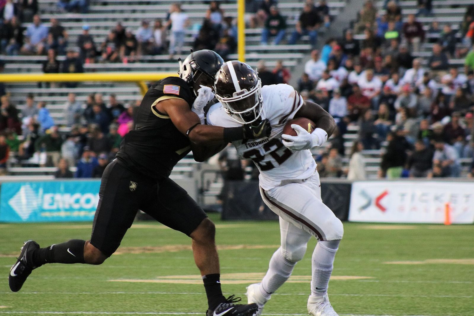Chase Edmonds carries the ball for Fordham during a 2019 game against Army at Michie Stadium in West Point in 2017.