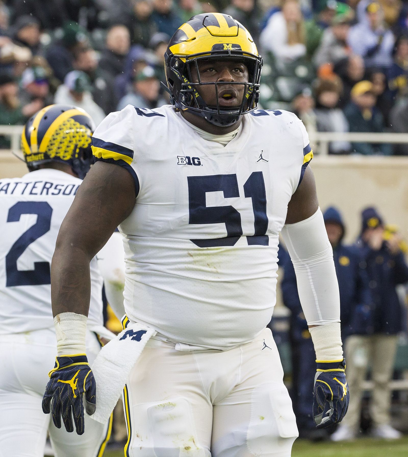 Cesar Ruiz playing for Michigan