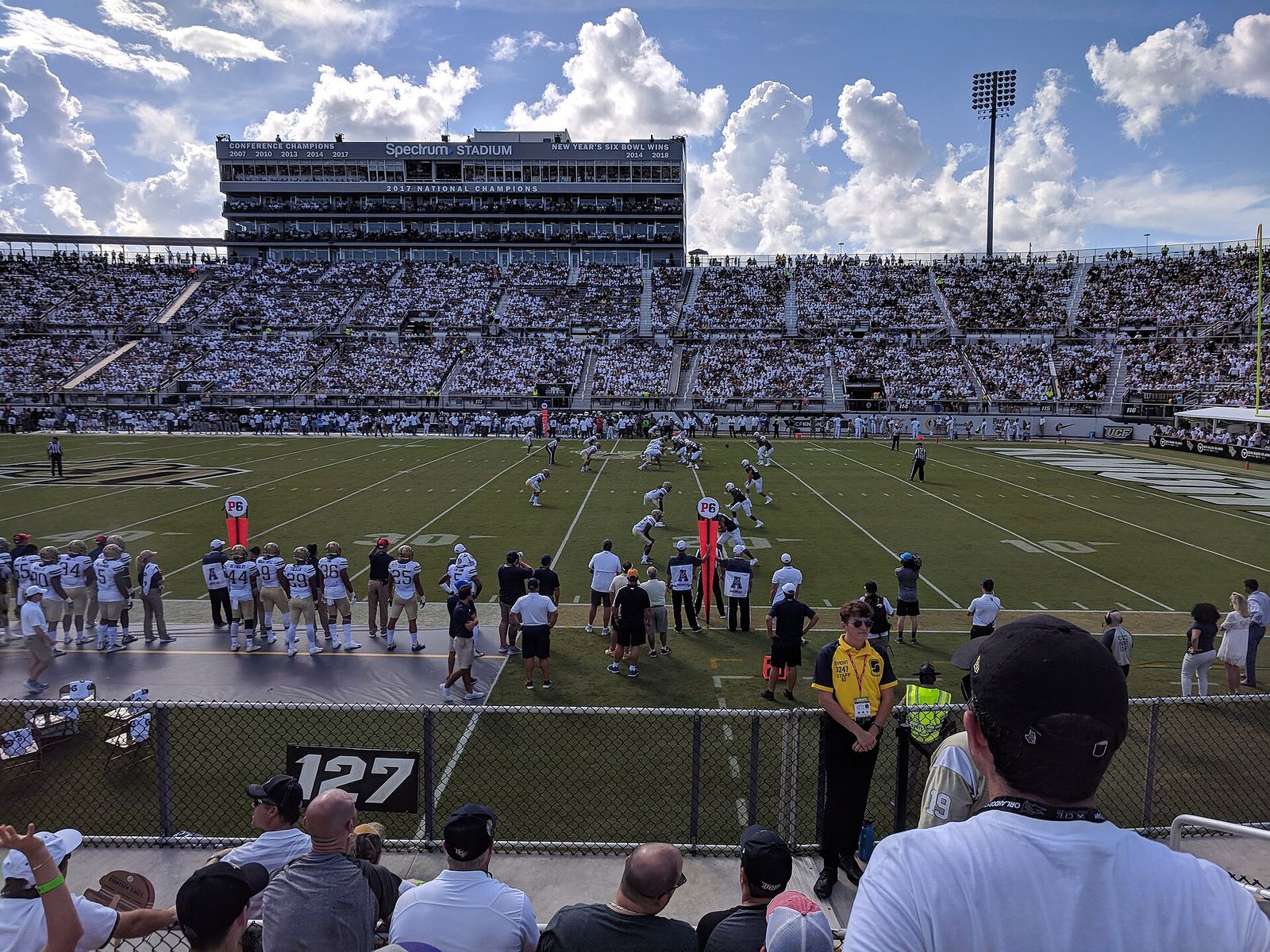 Adrian Killins Jr. run for a loss of 2 yards to the UCF 19 in the first quarter