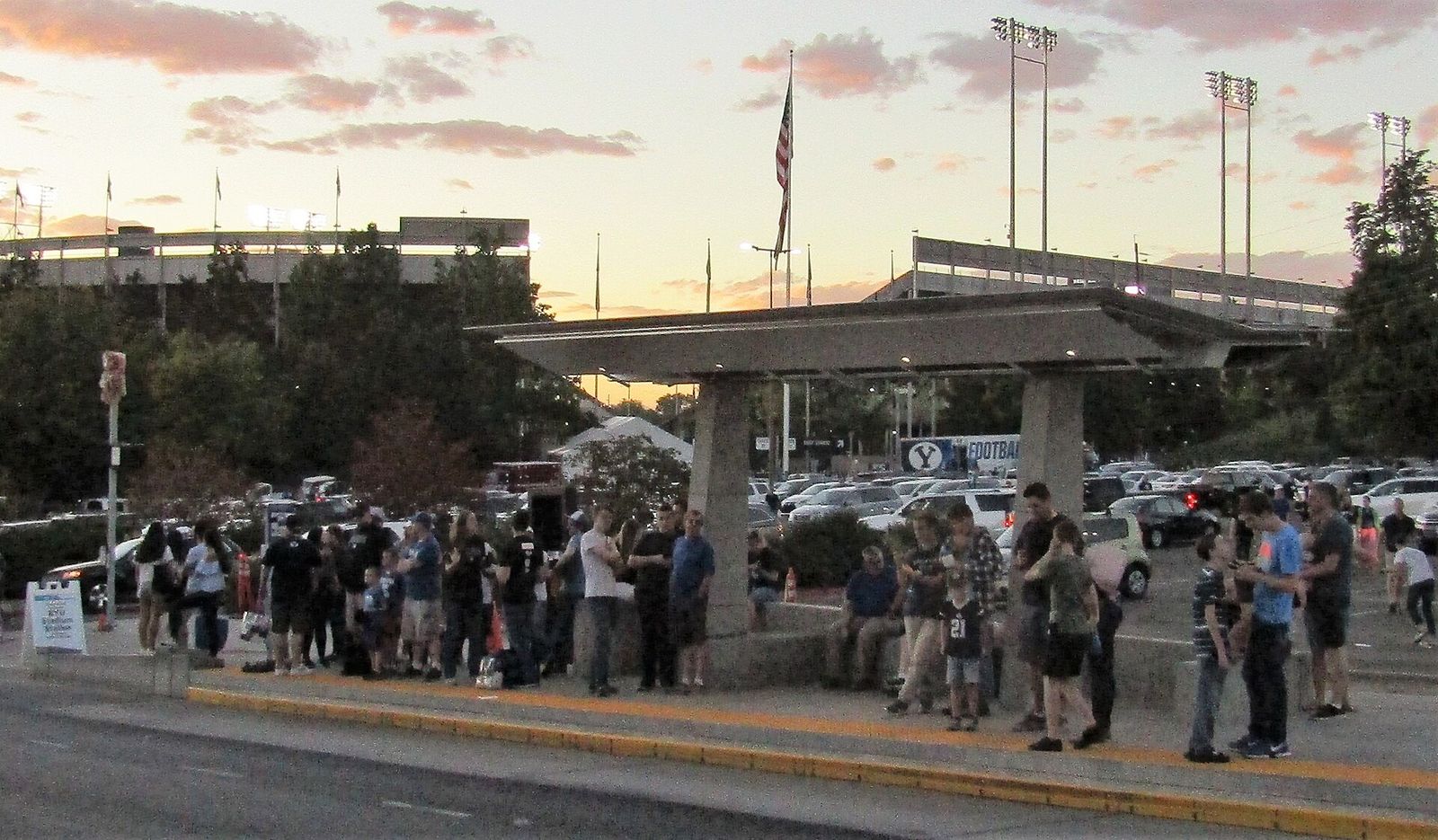 BYU Stadium Station after the BYU Cougars v. McNeese State Cowboys game.