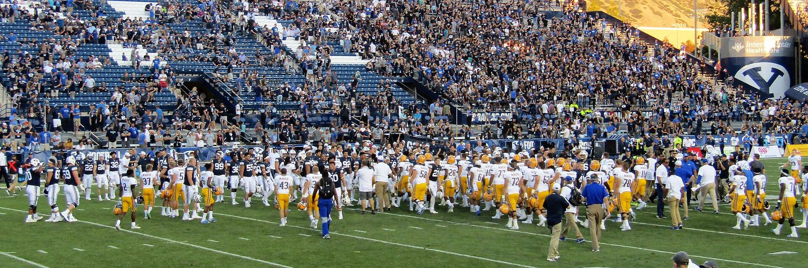 The end of the BYU Cougars v. McNeese State Cowboys game.