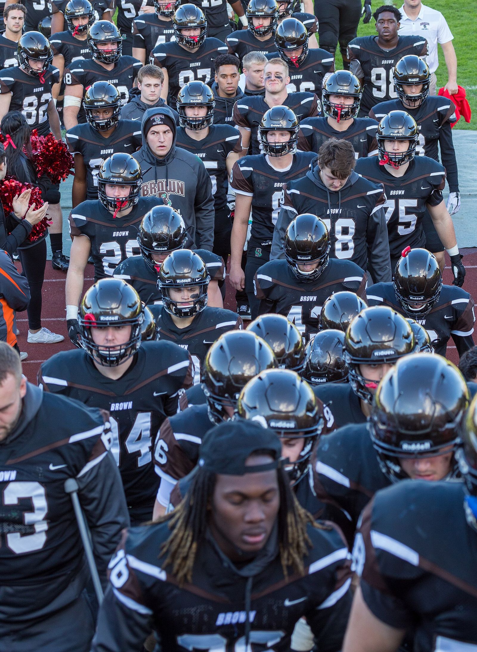 Brown Bears football players, October 20, 2018: Brown vs. Cornell football