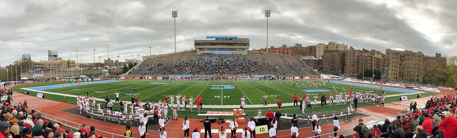 iPhone panorama view of Wien Stadium, Columbia University. Looking south. Cornell vs Columbia football at Wien Stadium, Columbia University, November 17, 2018