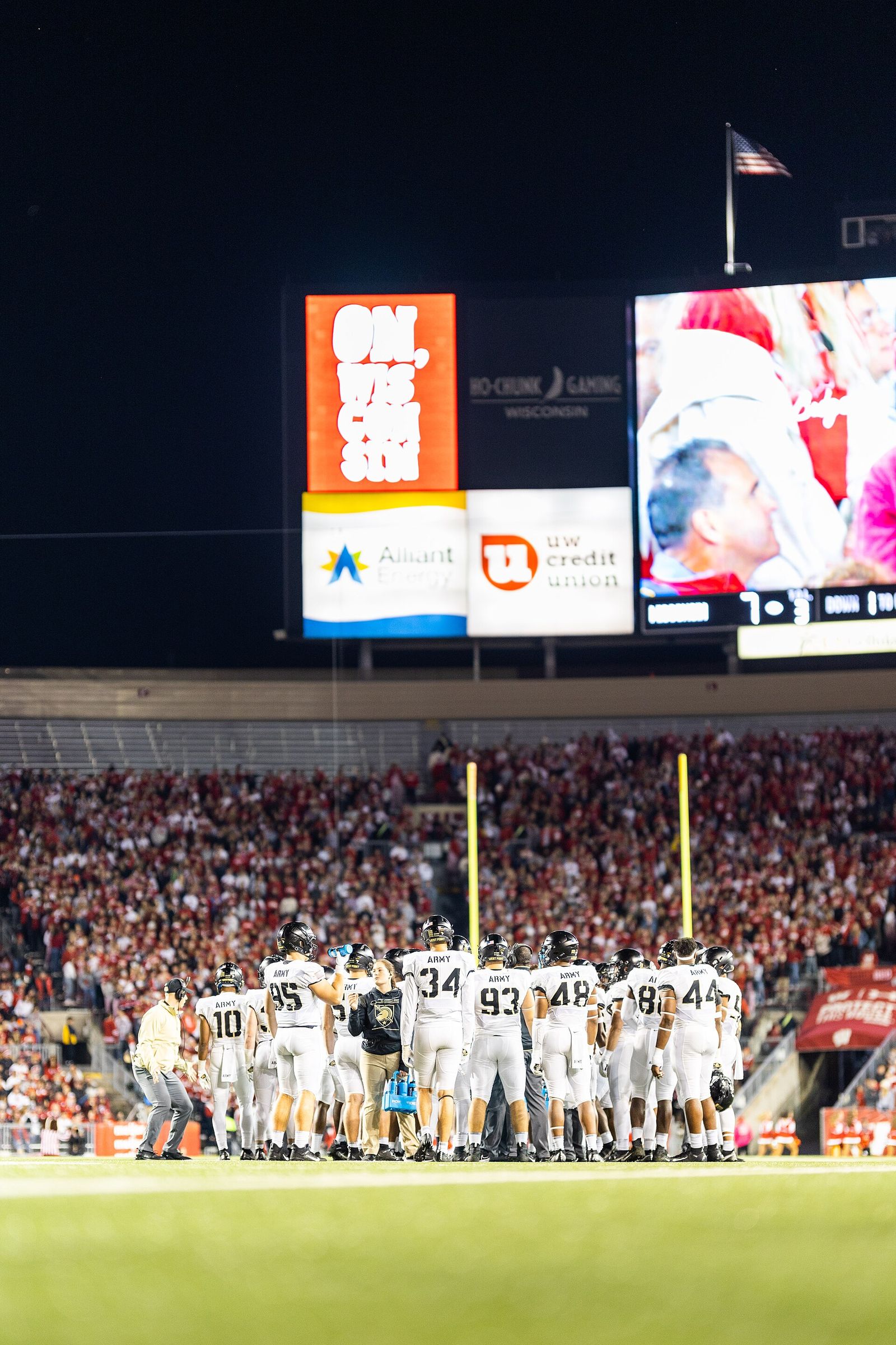 The Army Football team takes on Wisconsin at Camp Randall Stadium, October 16, 2021, Madison, WI. Final Score: Army 14 - 20 Wisconsin
