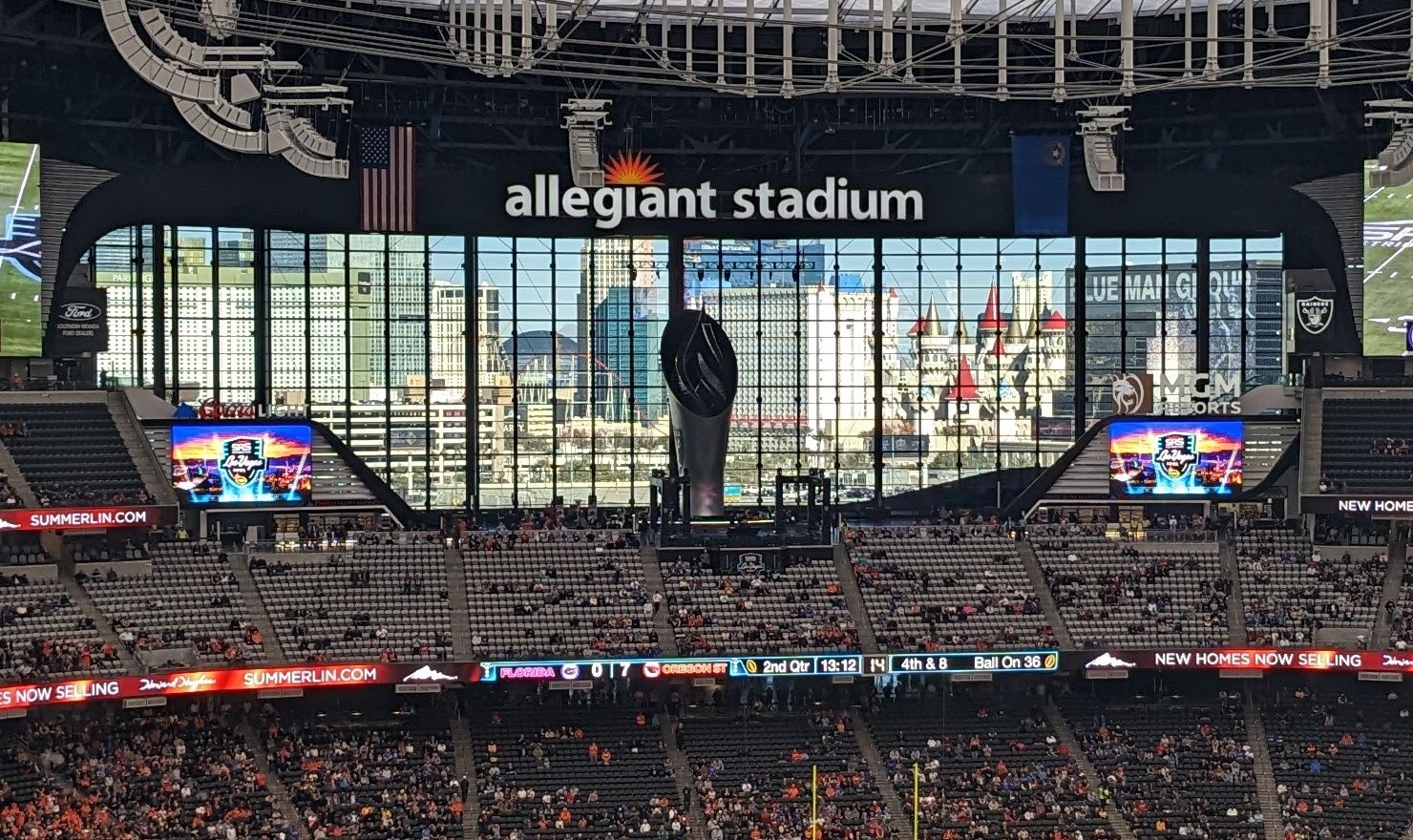 Allegiant Stadium in Paradise, Nevada, during the playing of the 2022 Las Vegas Bowl