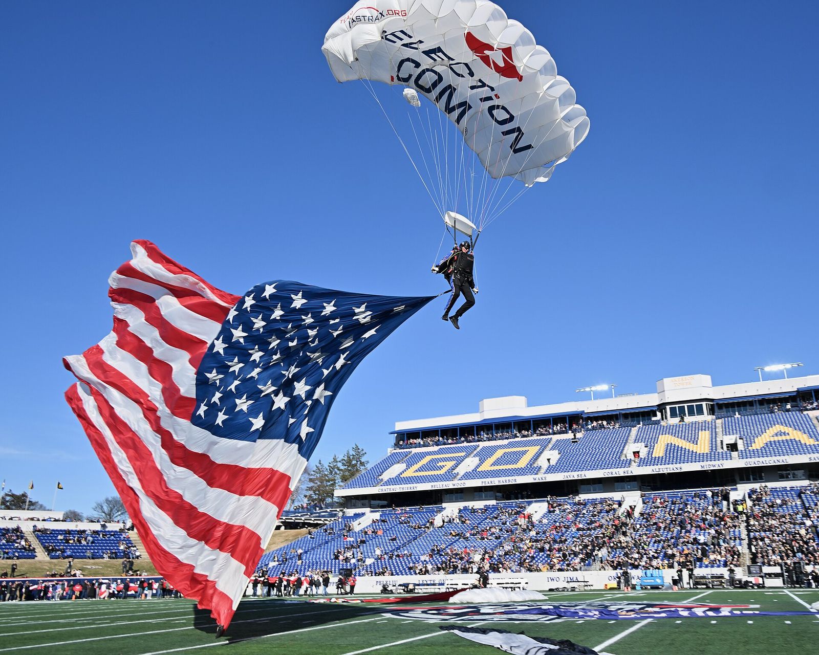 Governor Hogan attends the Military Bowl by Joe Andrucyk at Navy-Marine Corps Memorial Stadium, 550 Taylor Ave, Annapolis, MD 21401