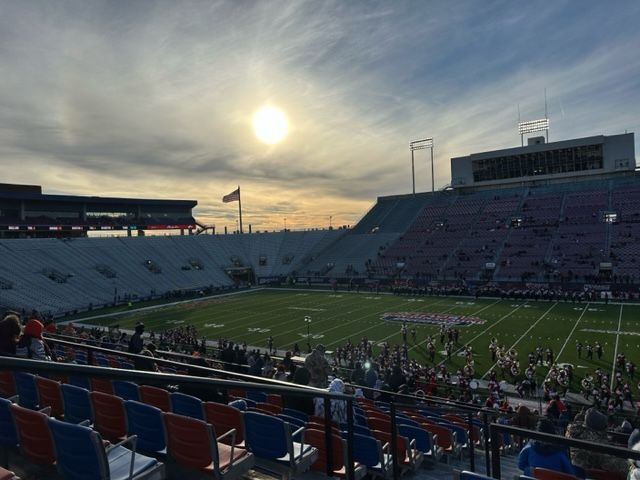 The south end of Independence Stadium in Shreveport, Louisiana, during the 2022 Independence Bowl college football game