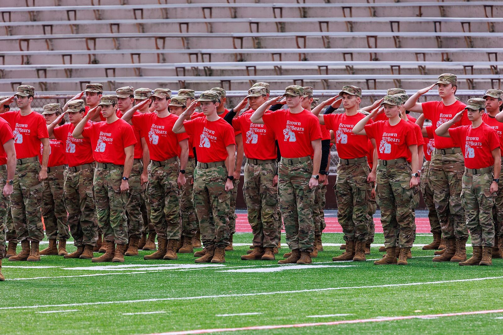 Brown University US Army and Air Force ROTC Cadets. Penn Quakers at Brown Bears football (November 2, 2024)