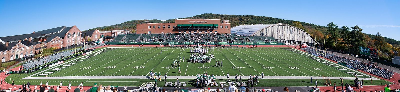 Buddy Teevens Stadium at Memorial Field, Dartmouth College. Yale Bulldogs at Dartmouth Big Green football, October 11, 2025.