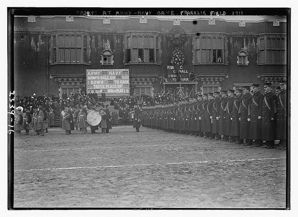 Cadets at Army - Navy game, Franklin Field 1911