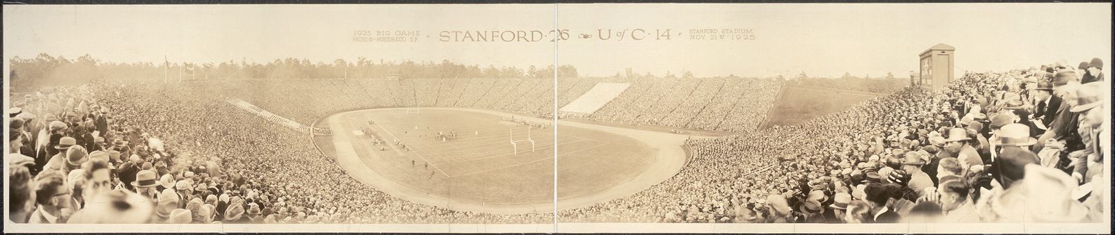 1925 Big Game, Stanford 26 - U. of C. 14, Stanford Stadium, Nov. 21st, 1925