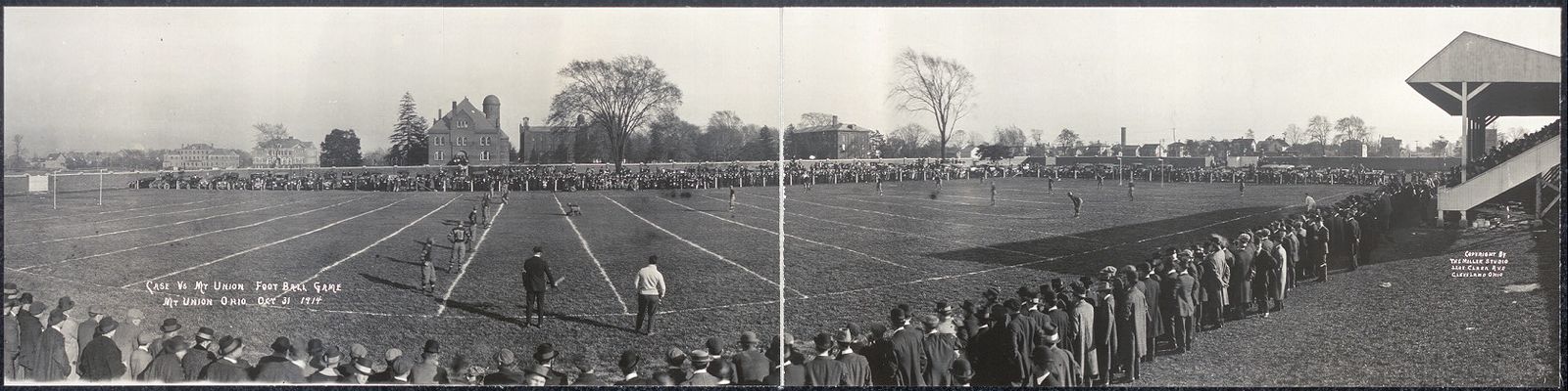 Case vs. Mt. Union football game, Mt. Union, Ohio, Oct. 31, 1914