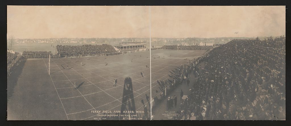 Ferry Field, Ann Arbor, Mich., Chicago - Michigan football game, Nov. 12, 1904, attendance 13,500