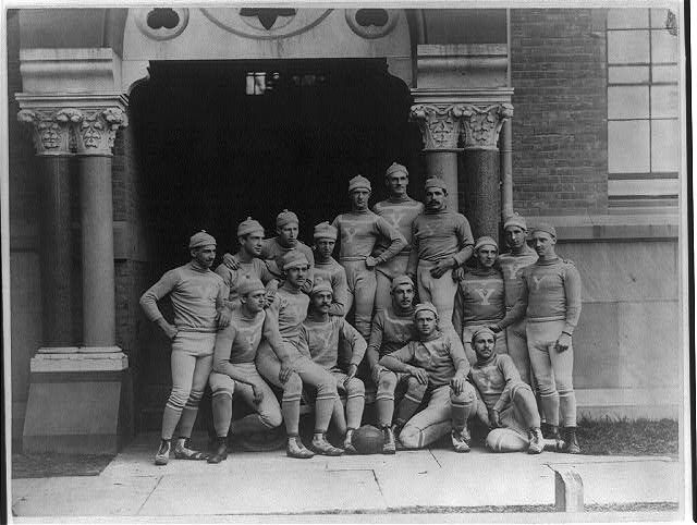 Yale football team; group pose, in uniform