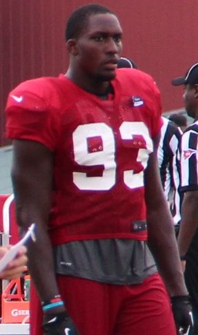 Malliciah Goodman with the Atlanta Falcons, 2013