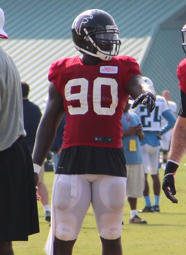 Stansly Maponga with the Atlanta Falcons, 2014