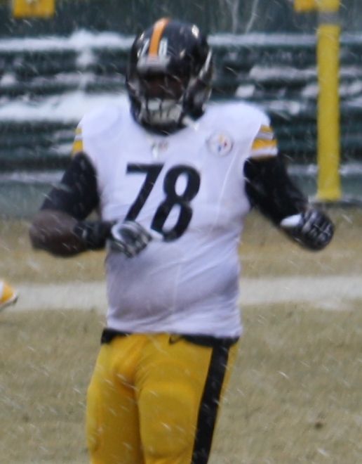 Guy Whimper with the Pittsburgh Steelers, 2013