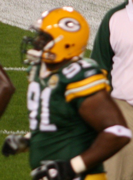 Justin Harrell with the Green Bay Packers, 2007