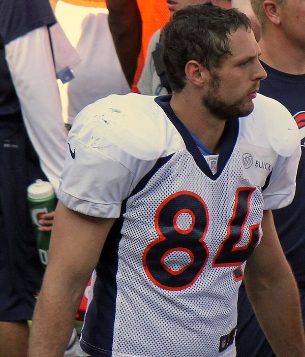 Jacob Tamme with the Denver Broncos, 2012