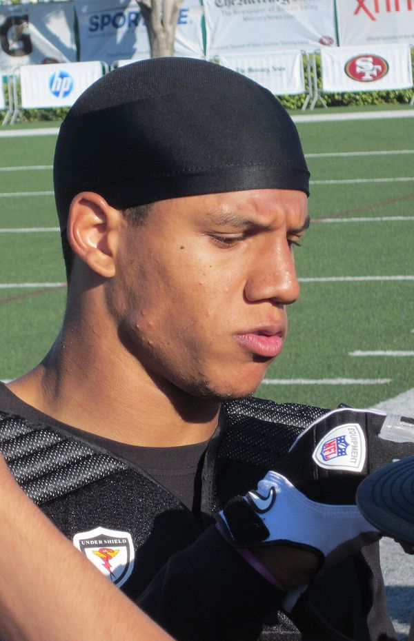 Taylor Mays with the San Francisco 49ers, 2010