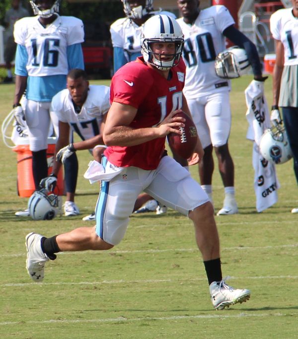 Jake Locker with the Tennessee Titans, 2014